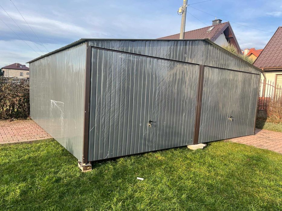 Garaż Blaszany 4x5 Dach dwuspadowy