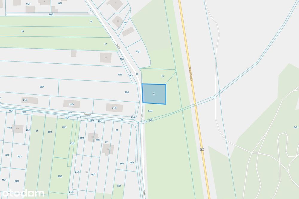 Sprzedam działkę nr. ew. 73 obręb 75 Józefów Górki 651m
