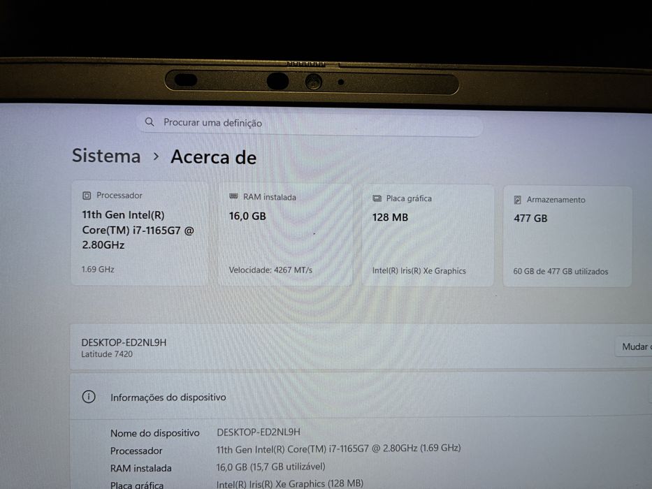 Portatil Dell Latitude 14 i7 16Gb ram