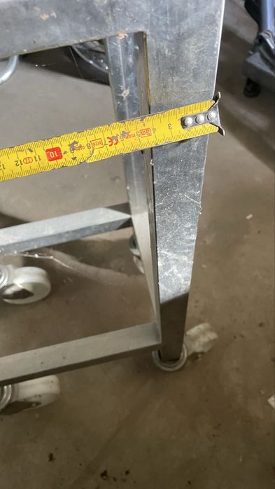 Bancada inox com rodas