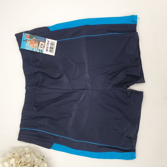 Kąpielówki męskie bokserki 3xl granatowe z niebieską wstawką