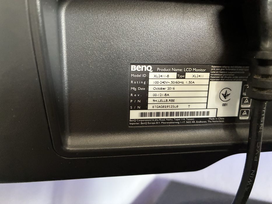 BenQ XL2411-B 24” 144 Hz Full HD