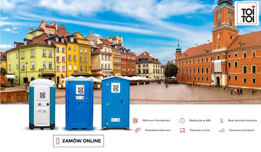 Toaleta przenośna TOI TOI wynajem toalety serwis toalet wc na budowę