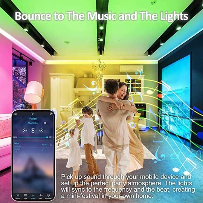 Fita RGB 5050 Ip 65 Prova de Agua com ou sem Wifi Bluetooth 5Mt NOVAS