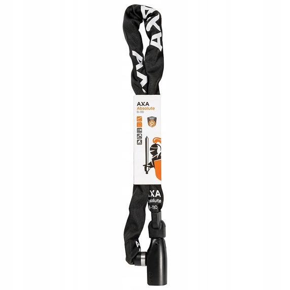 Zapięcie rowerowe łańcuch AXA ABSOLUTE 110cm/8mm na klucz