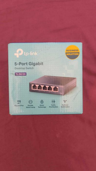 Switch TP-Link TL-SG105 Gigabit (5 portas) – como novo