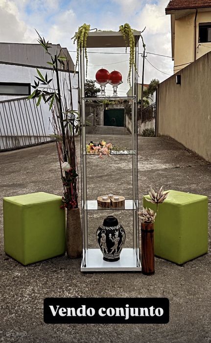Vitrine flores e decoracao