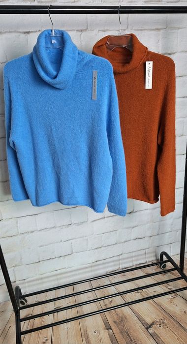 Golf baby alpaca puszysty, ciepły