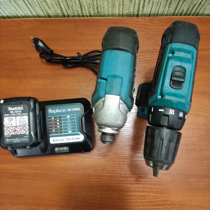 Безщітковий шуруповерт бош та імпакт і шуруповерт макіта. 12v