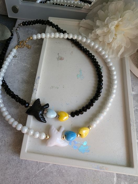 Чокер з пташкою( трендові прикраса