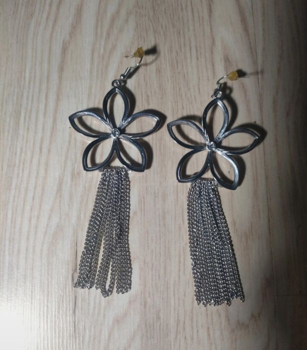 kolczyki w kształcie kwiatków