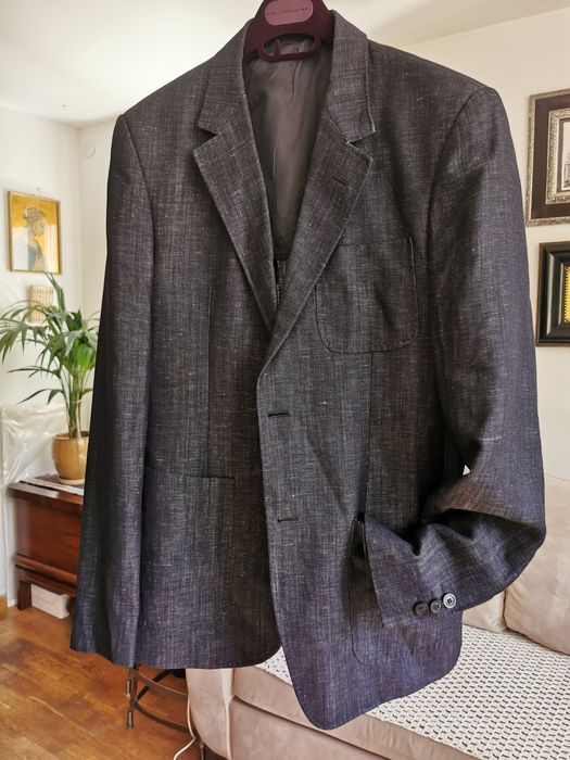 Emporio Armani marynarka premium wełna virginia + len