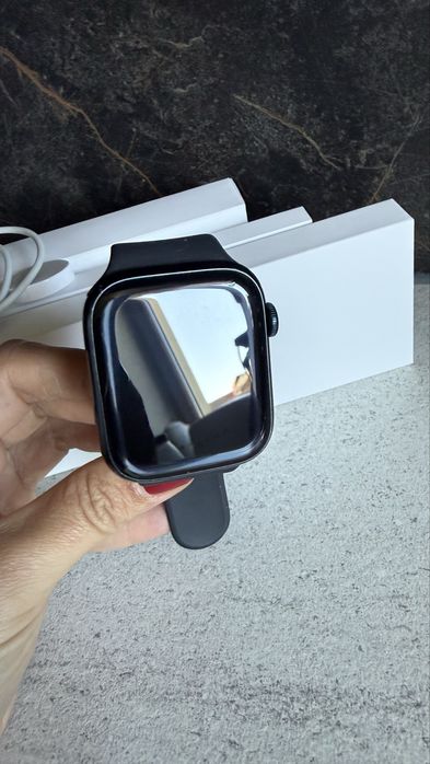 Apple Watch Series 9 45mm GPS Midnight – komplet, bardzo dobry stan