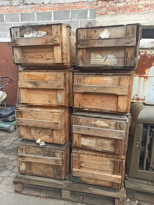 Drewniana skrzynia wojskowa 76x 55x 36cm