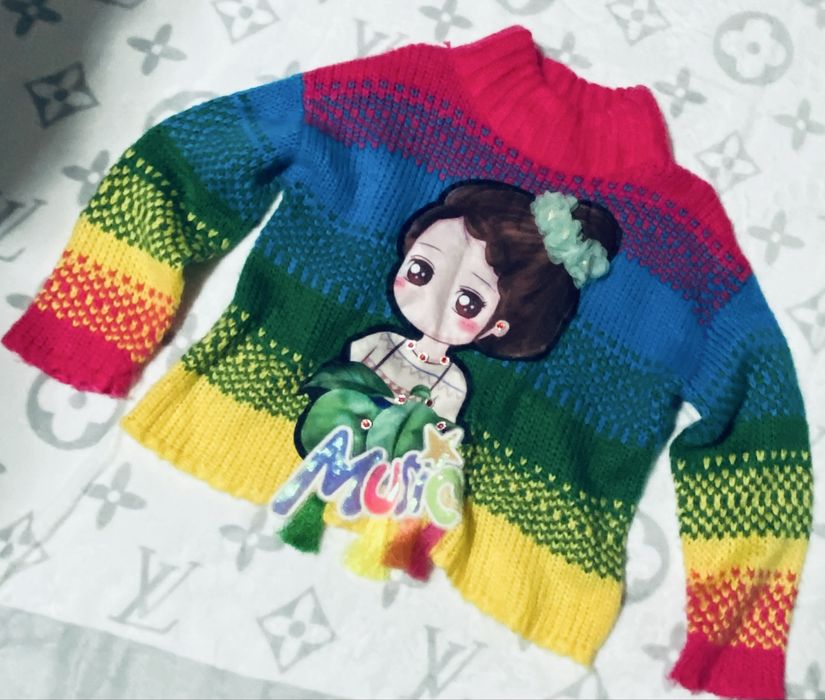 Sweter Kolorowy aplikacja Uni 40/42/44/46
