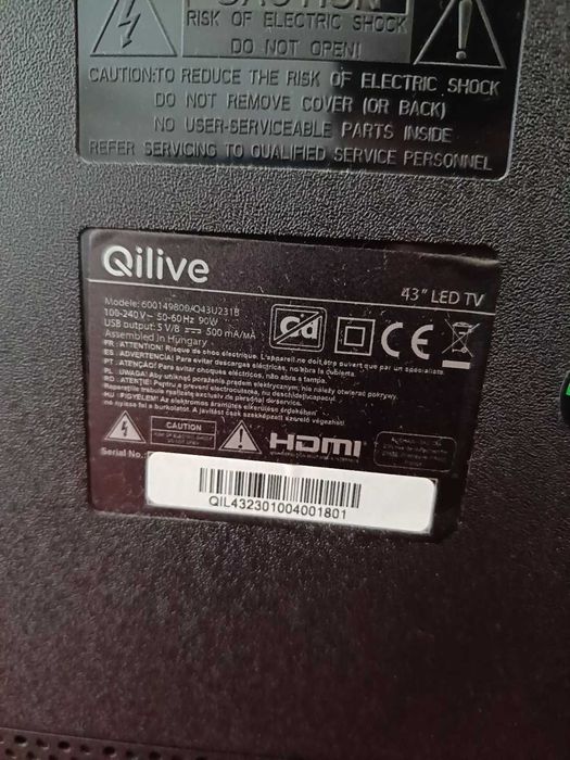 TV qlive 43" excelente