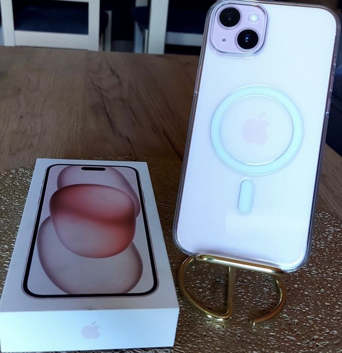 IPhone 15 plus różowy 128GB stan idealny jak nowy plus etui i szkło oryginalne