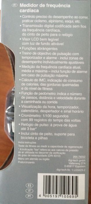 Relógio de Pulso com medidor de Frequência Cardíaca