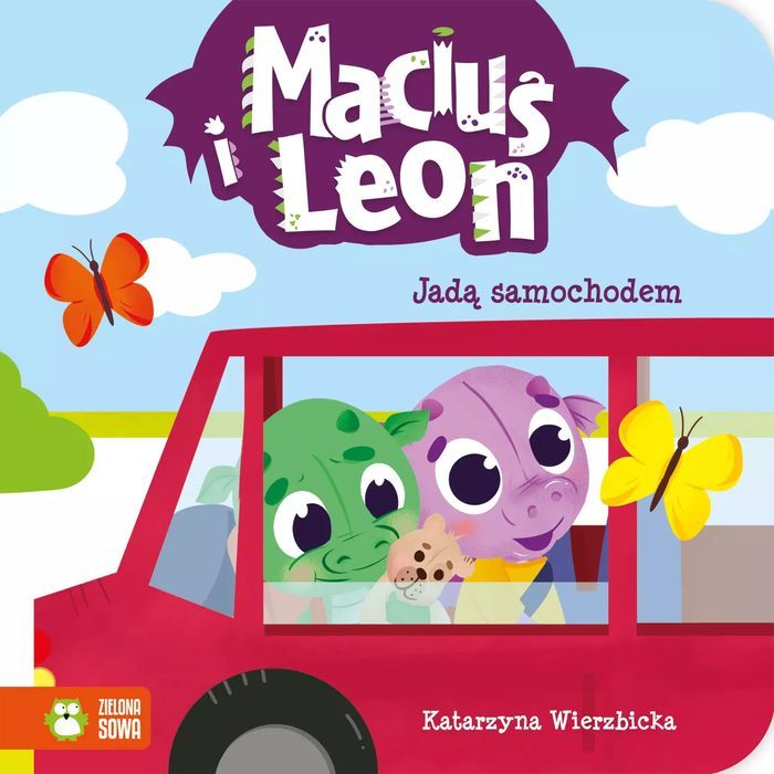 Maciuś i Leon jadą samochodem. Zielona Sowa. Nowy Produkt