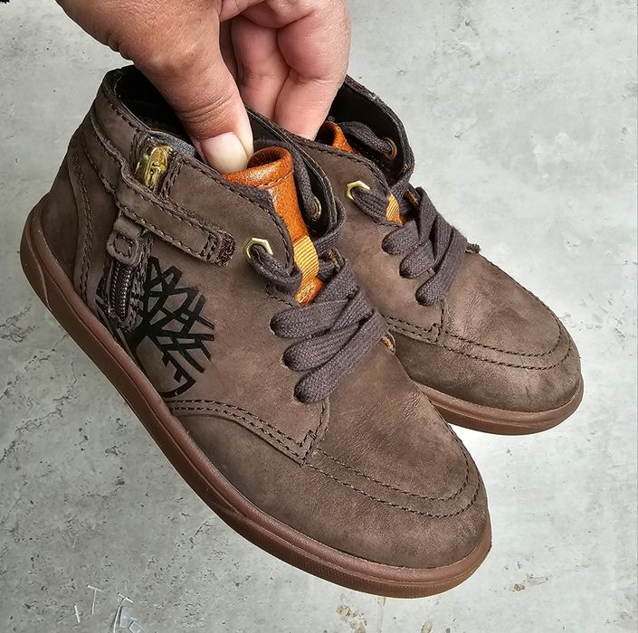 Timberland Groveton 27 chłopięce buty brązowe za kostkę trzewiki trape