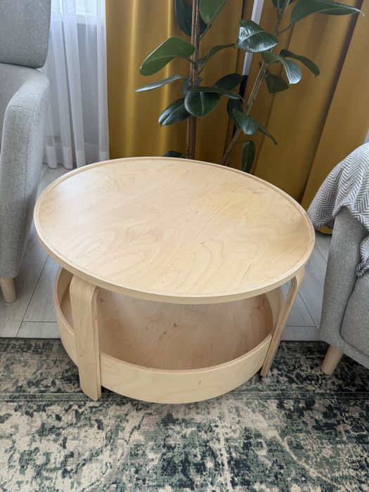 Stolik kawowy drewniany ikea borgeby 70cm