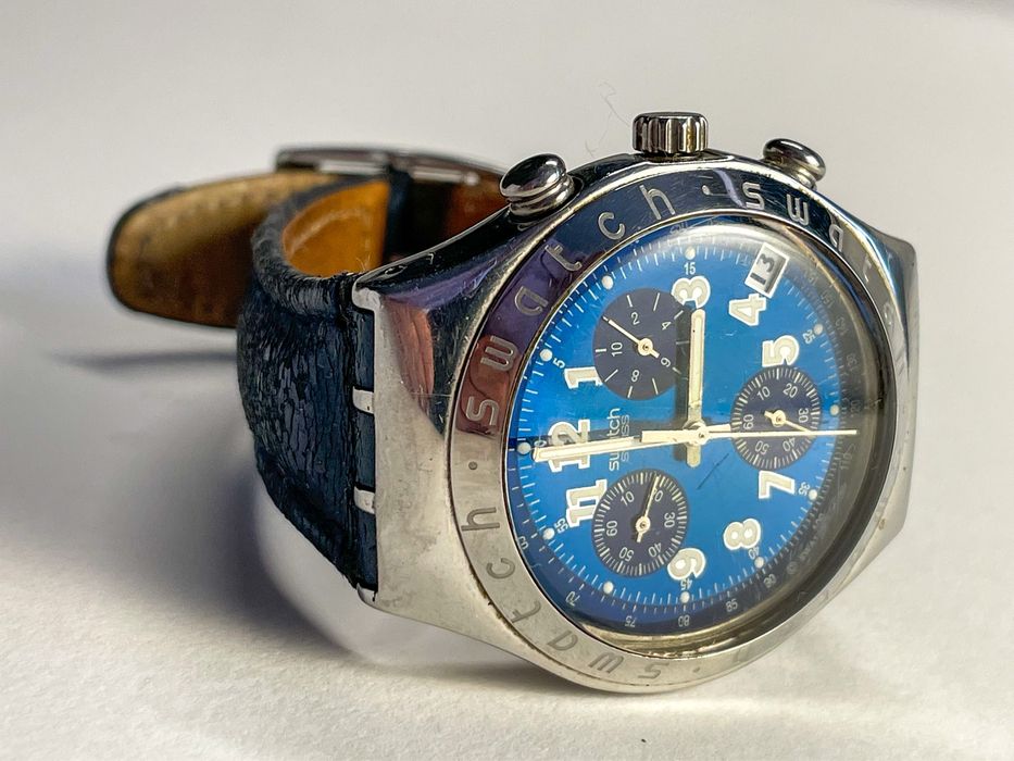 Relógio Swatch Irony Crono - Secret Agent - YCS401G - Vintage/Retro