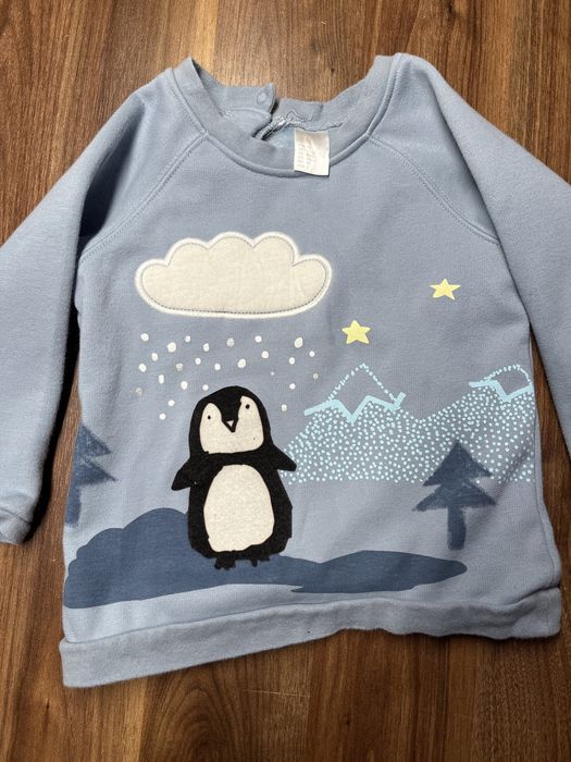 Bluza h&m 92 pingwin ocieplana