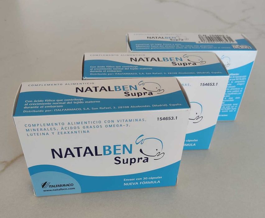 Natalben Supra Pack 3 (90 cápsulas) – Suplemento Pré-Natal / Gravidez – Novo & Selado