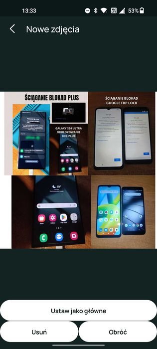 Samsung Galaxy  Ściąganie blokad Pls ,Frp,T Mobile