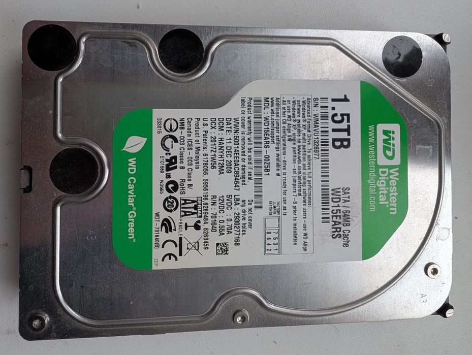 HDD Western Digital 1,5 Tb