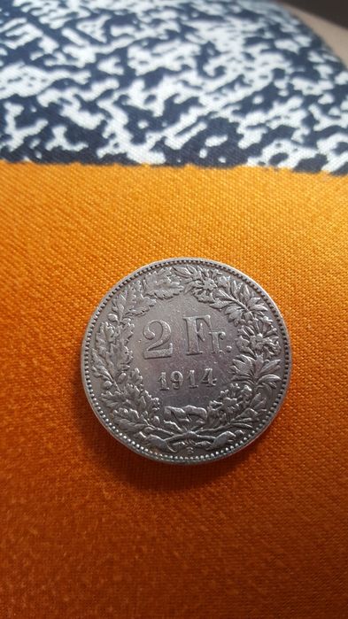 moeda 2 Francos suissos 1914