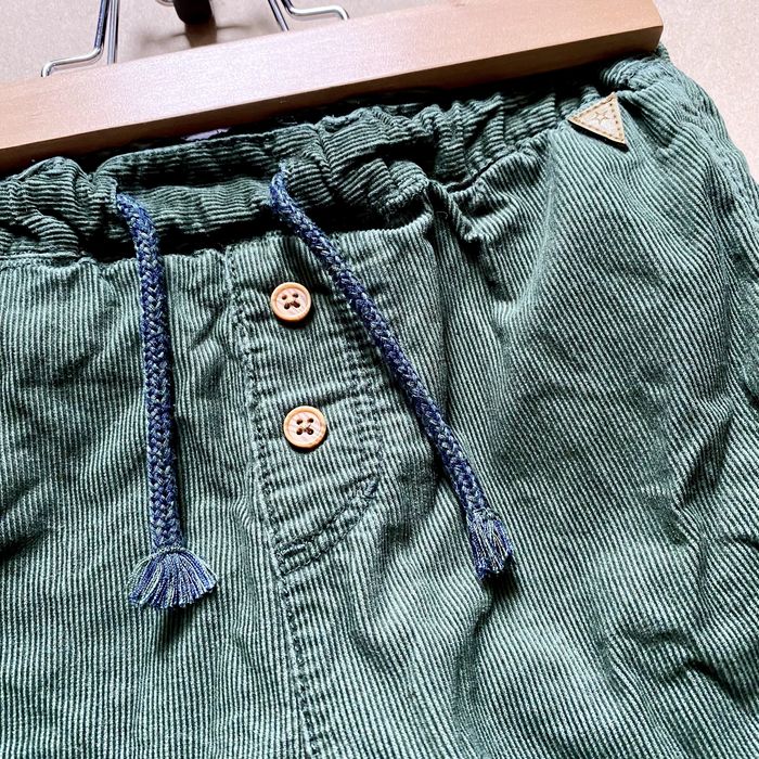 Штани вельветові зелені H&M  зріст 80–86 см | на 12–18 місяців
