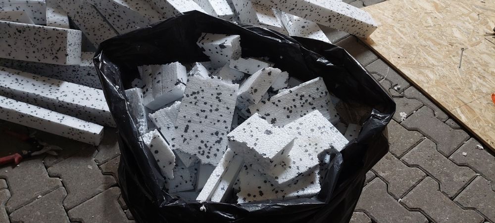 Styropian na granulat bialy