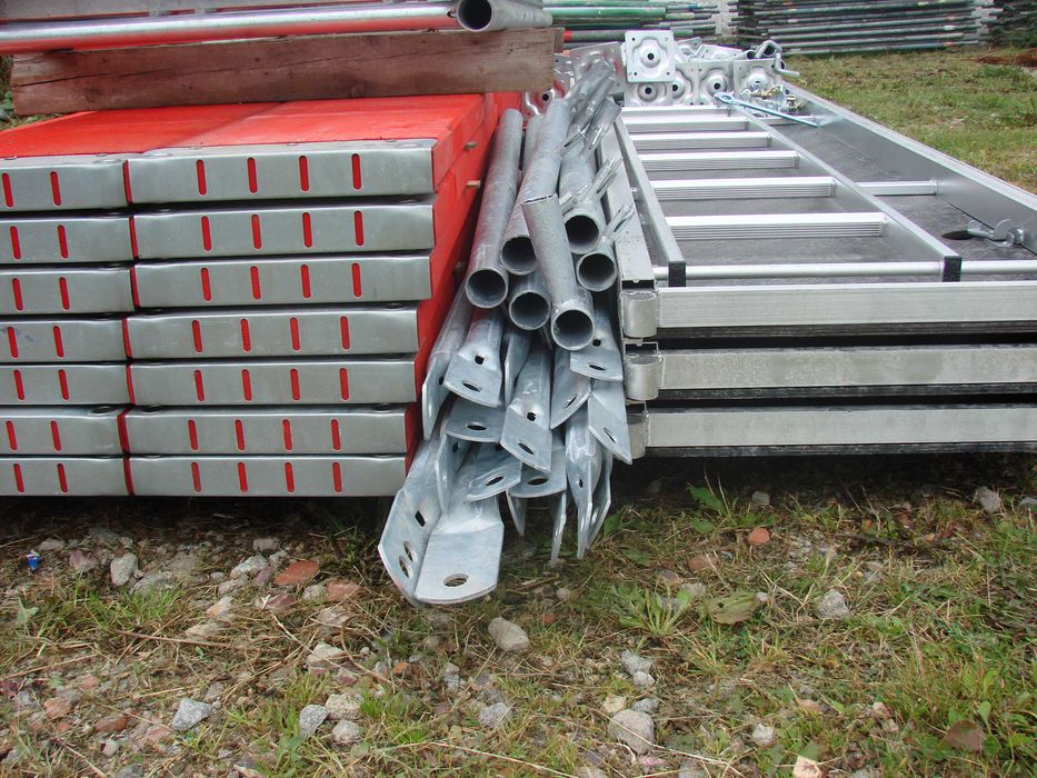 Nowe rusztowanie 25m2 podesty komunikacyjne alusklejka 3m