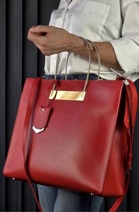 Торга нет! Оригинал Balenciaga сумка красная кожа  как новая