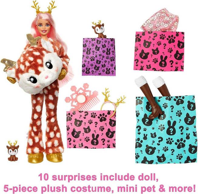 Ляльки Barbie у костюмі Оленя та Лами Cutie Reveal Doll
