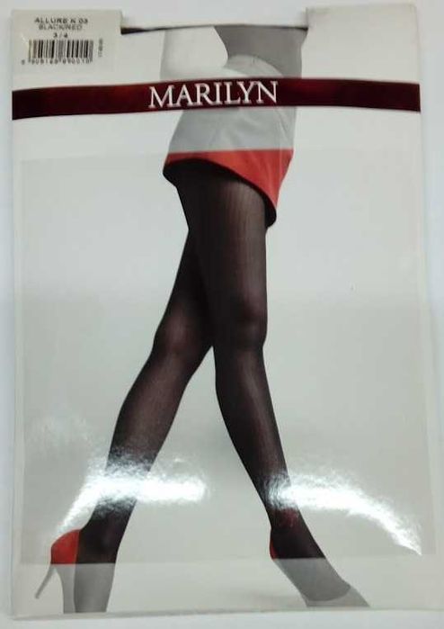 Rajstopy black ciepłe Marilyn K03 R 3/4 M/L -5 szt