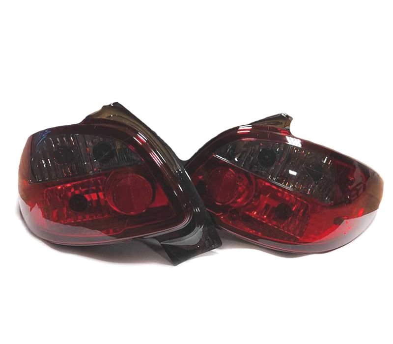 FAROLINS TRASEIROS PARA PEUGEOT 206 98-09 VERMELHO CINZA