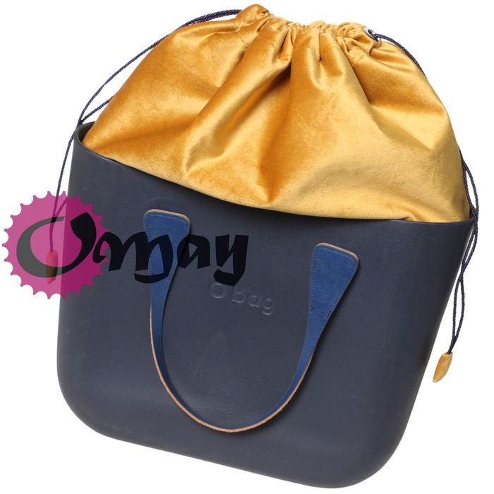 Granatowy organizer do OBAG STANDARD worek welur camello komin OMAY