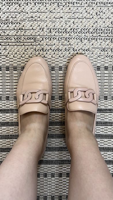 Продам шкіряні туфлі без каблука, лофери, балетки