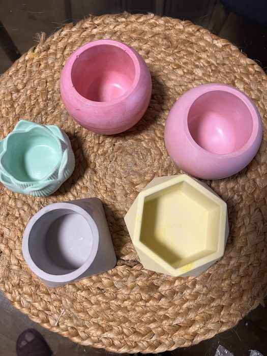 Кашпо для свічок з гіпсу лот