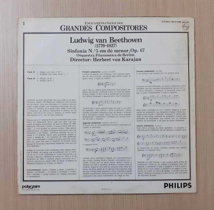 Ludwig Van Beethoven - Sinfonia N.º 5 em Dó Menor, Op. 67 (Vinil)