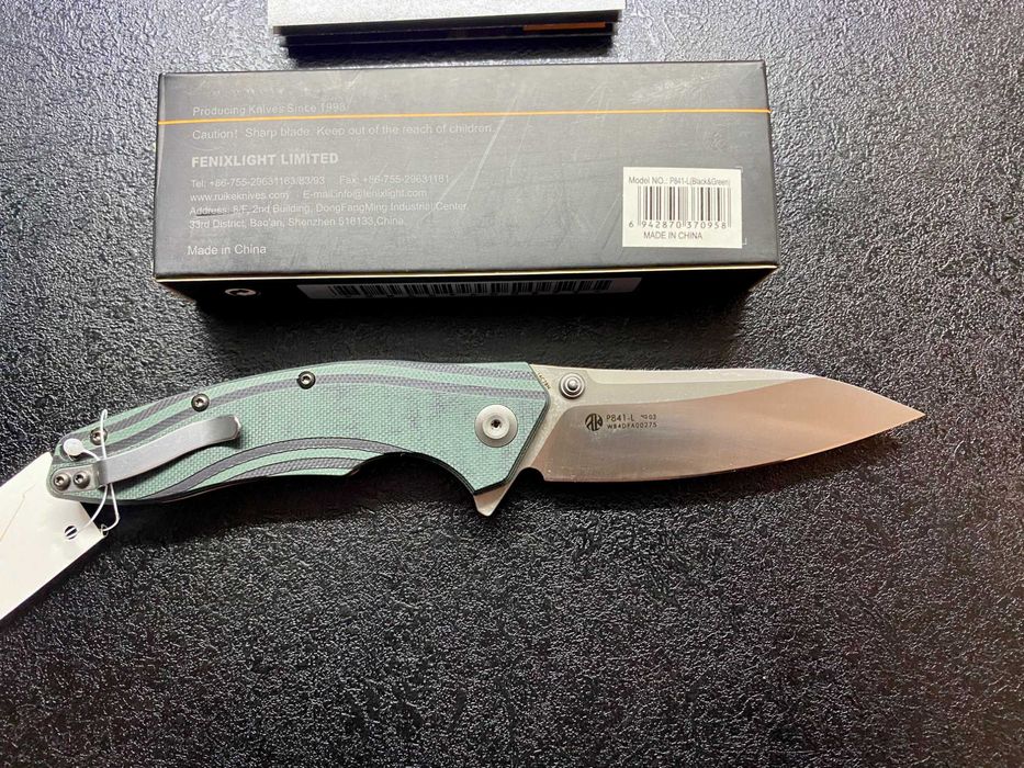 Ruike P841-L, Sandvik 14C28N, G10, підшипники. Оригінал
