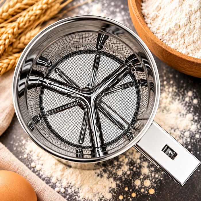 Kuchenny przesiewacz do mąki 250g stal nierdzewna do wypieków