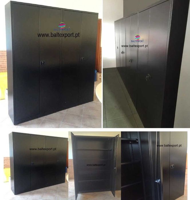 Armário Portas Bater com 4 Prateleiras Reguláveis 1950x1000x420 m NOVO