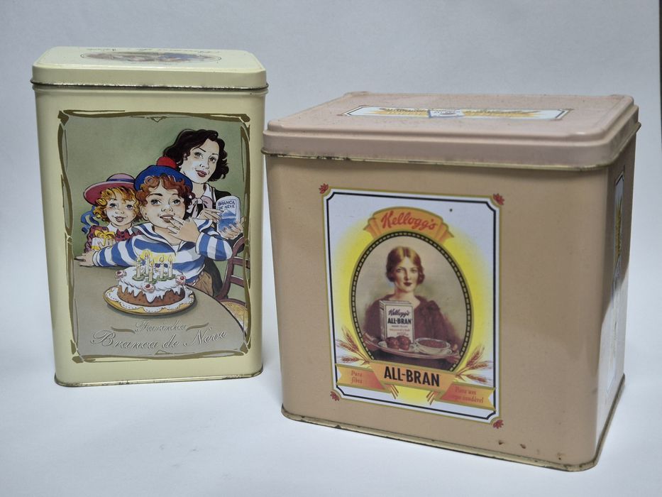 Coleção Latas vintage Kellogs + Farinha Branca Neve