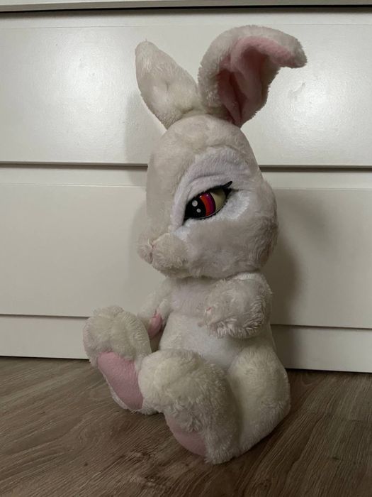 Мʼяка іграшка зайчик 40 см, інтерактивний