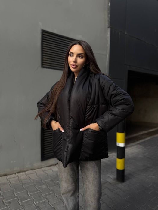 Куртка жіноча екопух без капюшона