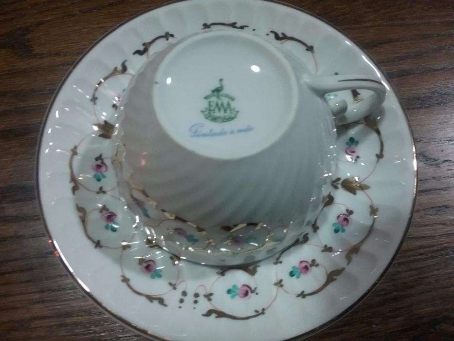 Serviço de Chá Vista Alegre EMA Pintado *a mão