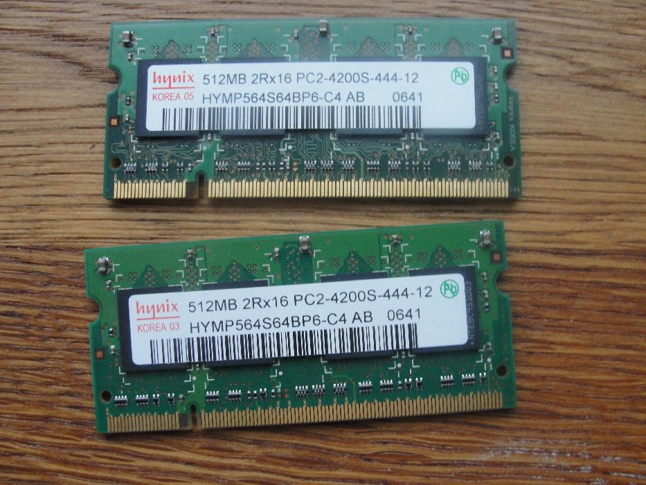 Pamięć RAM HYNIX Korea 05, 512 MB, za 2 sztuki